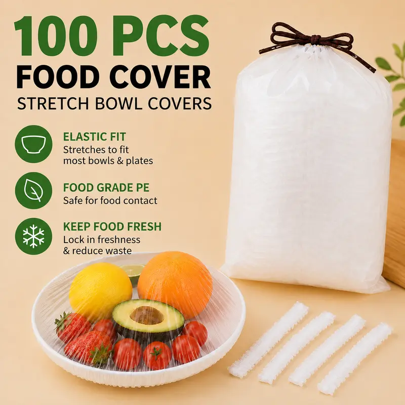 Disposable Stretch Food Covers Keep Your Food Fresh, Clean & Protected Every Day