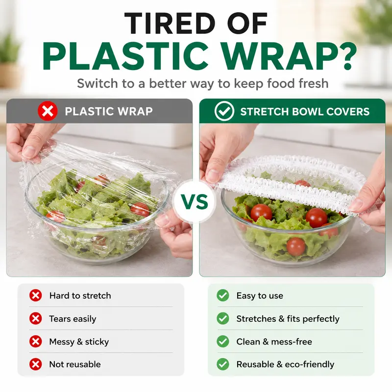 Disposable Stretch Food Covers Keep Your Food Fresh, Clean & Protected Every Day