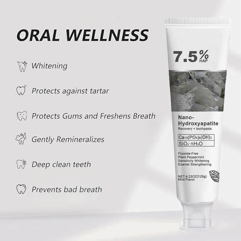 🔥Ends Tonight: Get 60% OFF Before It’s Gone!🎁Fluoride-Free Hydroxyapatite Toothpaste – Gentle Whitening & Enamel Strength for Sensitive Teeth