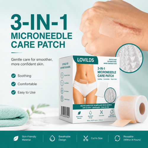 LOVILDS® 3-in-1 Scar Removal Microneedle Care Patch 💡
